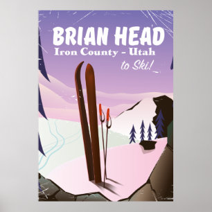 Brian Head, Iron Landkreis Utah, USA Skiposter Poster