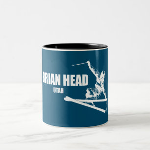 Brian Head Resort Utah Skier Zweifarbige Tasse