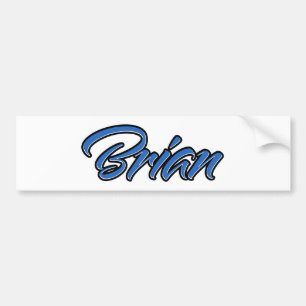 Brian Name blue Aufkleber Sticker Autoaufkleber