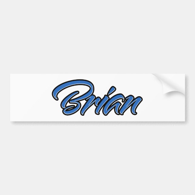 Brian Name blue Aufkleber Sticker Autoaufkleber (Vorne)