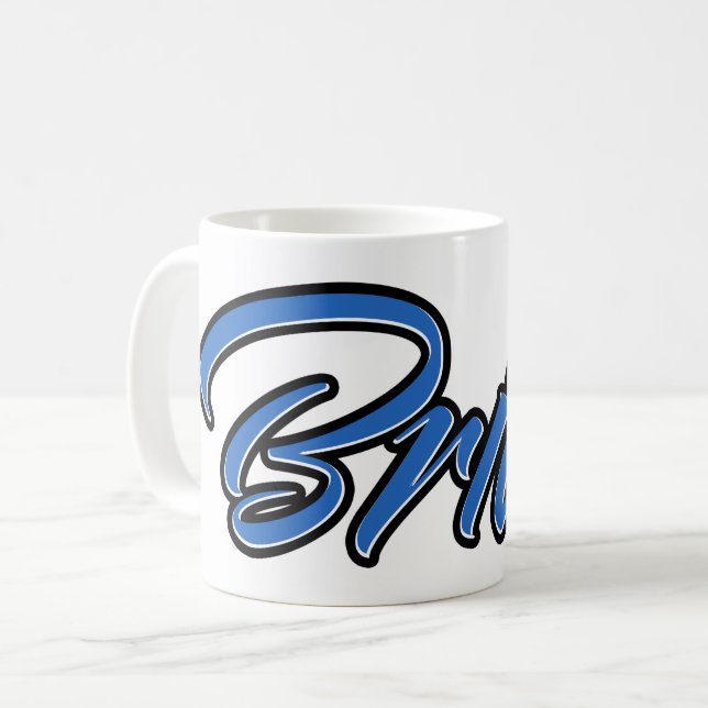 Brian Prénom Blue Tasse Café (Devant gauche)