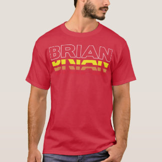 Brian Vorname Lustig Vintage Sonnenuntergang Brian T-Shirt