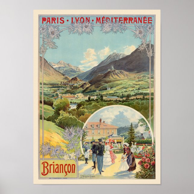 Briancon France Poster vintage 1901 (Devant)