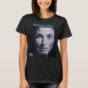 "Brianna Blue" Frauen in Kohle T-Shirt