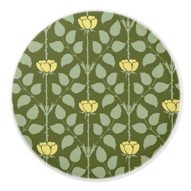 Briar Rose Keramik Knob Keramikknauf (Vorderseite)