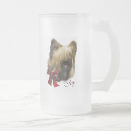 Briard Christmas Geschenke Mattglas Bierglas