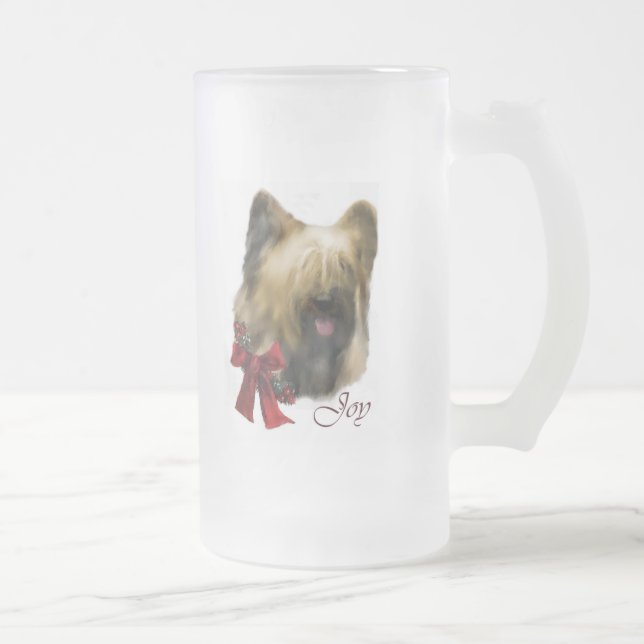 Briard Christmas Geschenke Mattglas Bierglas (Rechts)