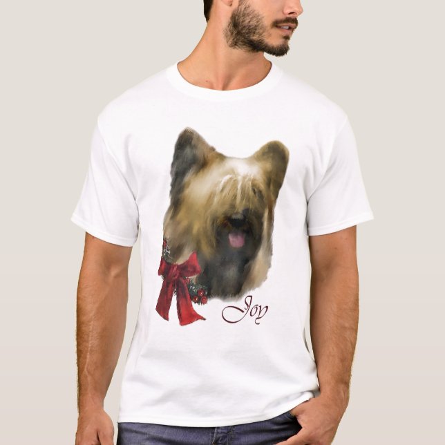 Briard Christmas Geschenke T-Shirt (Vorderseite)