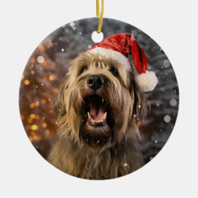 Briard Dog Christmas Keepake Ornament (Vorne)