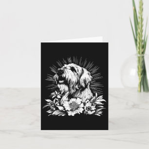 Briard Dog Lover Retro Style Tattoo _1 Karte