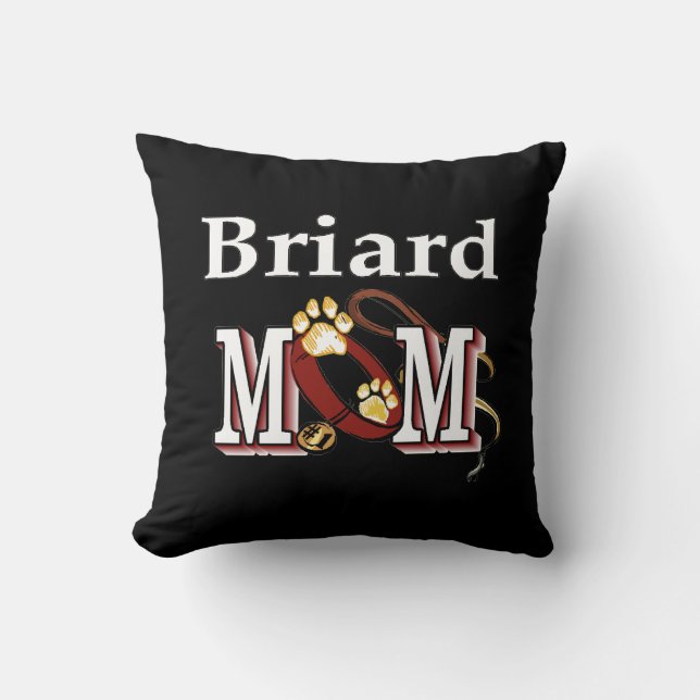 Briard Dog MAMA Kissen (Vorderseite)