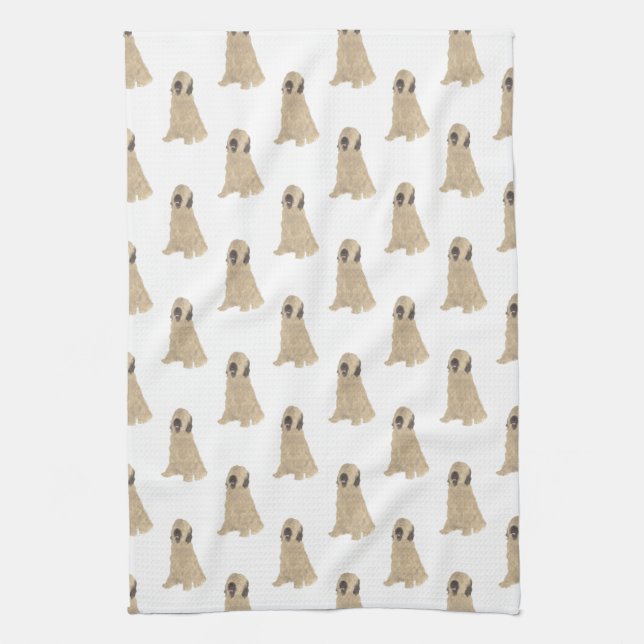 Briard Dog Pattern Geschirrtuch (Vertikal)