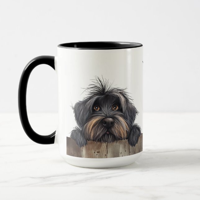 Briard Dog Tasse (Links)