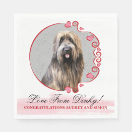 Briard Dog Wedding Napkins mit Hunde Foto Serviette