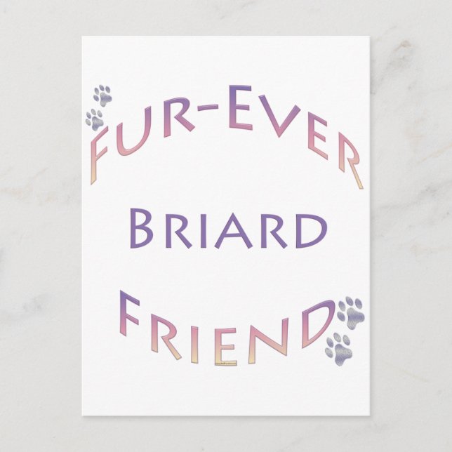 Briard Furever Postkarte (Vorderseite)