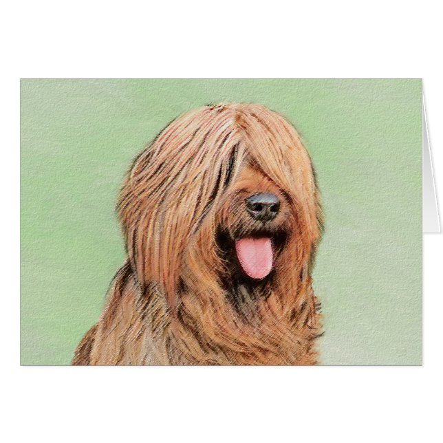 Briard Painting - Cute Original Dog Art (Vorderseite (Horizontal))