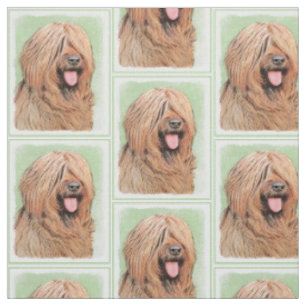 Briard Painting - Niedliche Hundekunst Stoff