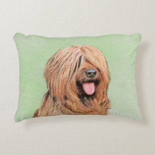 Briard Painting - Niedliche Original Dog Art Dekokissen