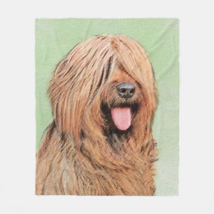 Briard Painting - Niedliche Original Dog Art Fleecedecke