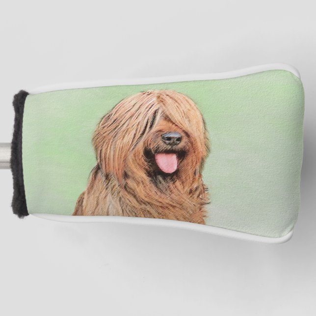 Briard Painting - Niedliche Original Dog Art Golf Headcover (Vorderseite)