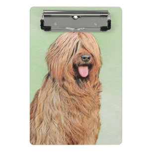 Briard Painting - Niedliche Original Dog Art Mini Klemmbrett