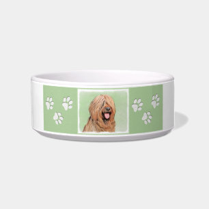 Briard Painting - Niedliche Original Dog Art Napf