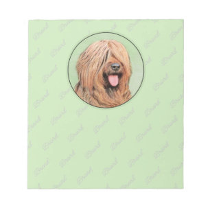 Briard Painting - Niedliche Original Dog Art Notizblock