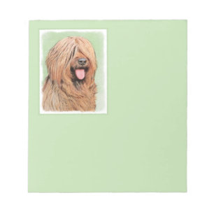 Briard Painting - Niedliche Original Dog Art Notizblock