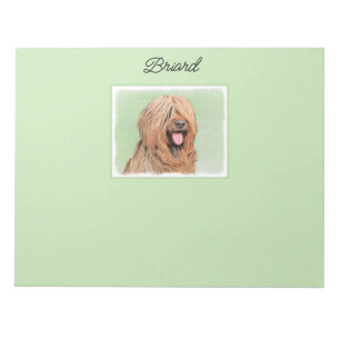 Briard Painting - Niedliche Original Dog Art Notizblock