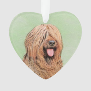 Briard Painting - Niedliche Original Dog Art Ornament