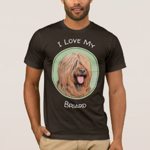 Briard Painting - Niedliche Original Dog Art T-Shirt