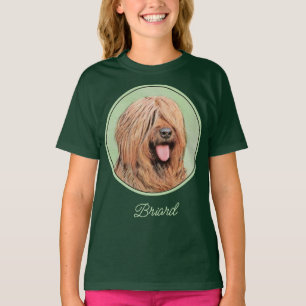 Briard Painting - Niedlicher Original Dog Art T - T-Shirt