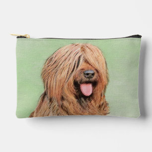 Briard Painting Tawny Black Overlay Niedlicher Hun Zubehörtasche