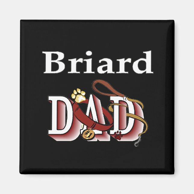 Briard Papa Magnet (Vorne)