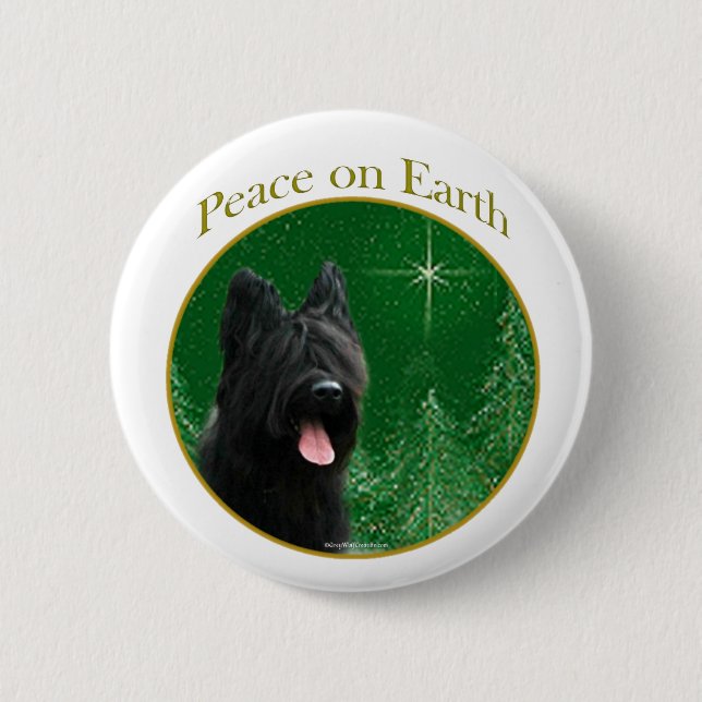 Briard Peace Button (Vorderseite)