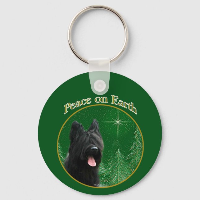 Briard Peace Schlüsselanhänger (Vorderseite)