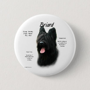 Briard (schwarz) History Design Button