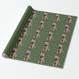 Briard Shepherd Dog Funny Holiday Kariert Weihnach Geschenkpapier