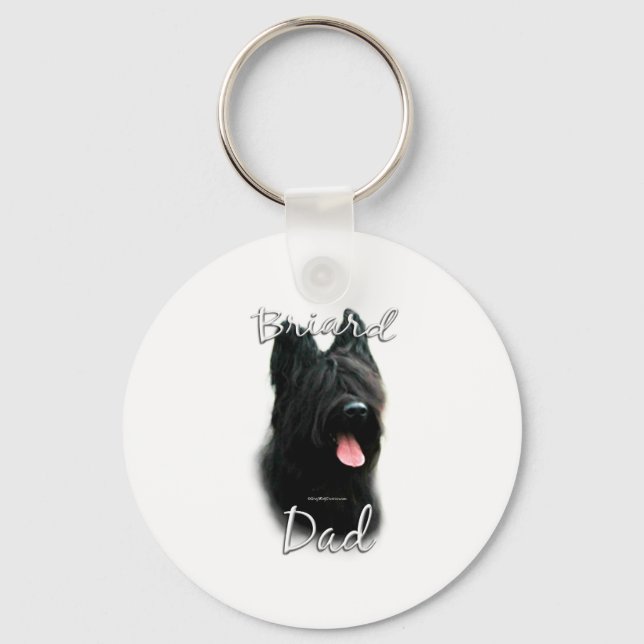 Briard Vater 2 Schlüsselanhänger (Vorderseite)