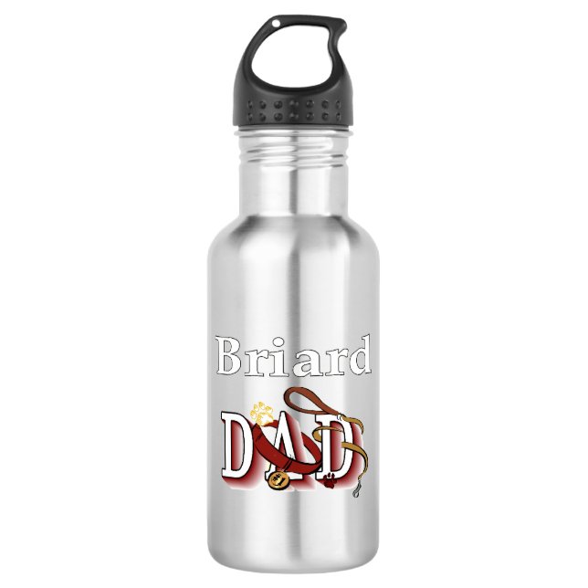Briard Vater Trinkflasche (Vorderseite)