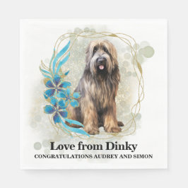 Briard Wedding I do to Napkins with Hogs Foto Serviette