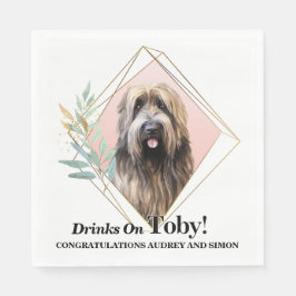 Briard Wedding I do to Napkins with Hogs Foto Serviette