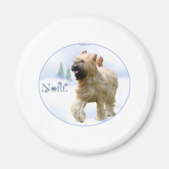 Briard Weihnachten Magnet (Vorne)