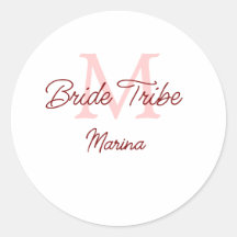 Bribe Stamm Monogramm rotes Brautparty einfache Mi