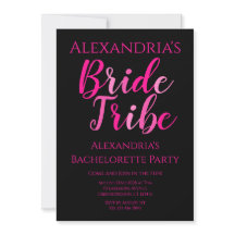 Bribe Tribe Junggeselinnen-Abschied Hot Pink Black