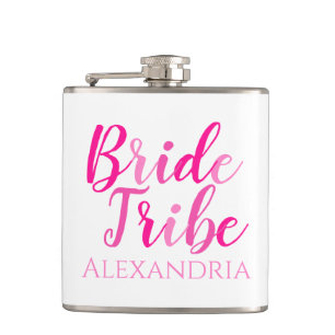 Bribe Tribe Junggeselinnen-Abschied Hot Pink Flachmann