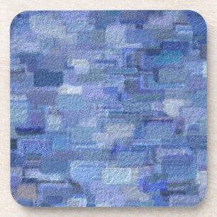 Brick Abstrakt Winter Blues Getränkeuntersetzer