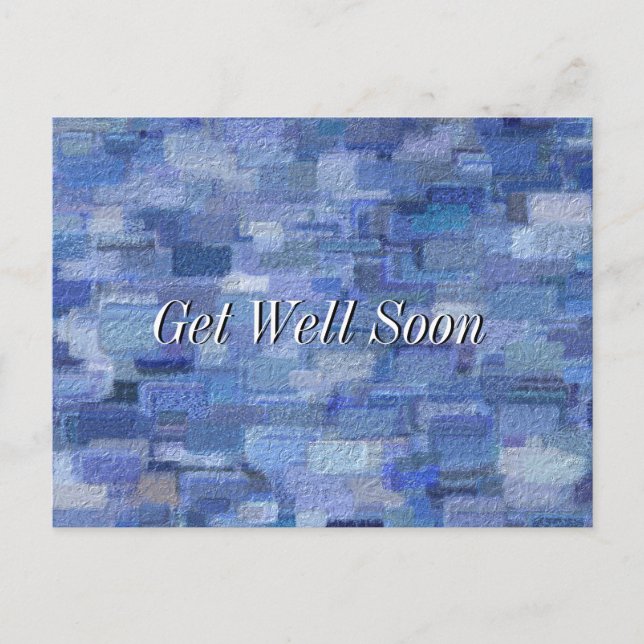 Brick Abstrakt Winter Blues wird bald gut Postkart Postkarte (Vorderseite)