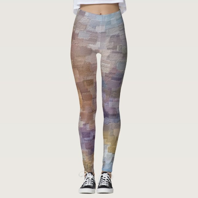 Brick Abstrakt Winter Fall Leggings (Vorderseite)