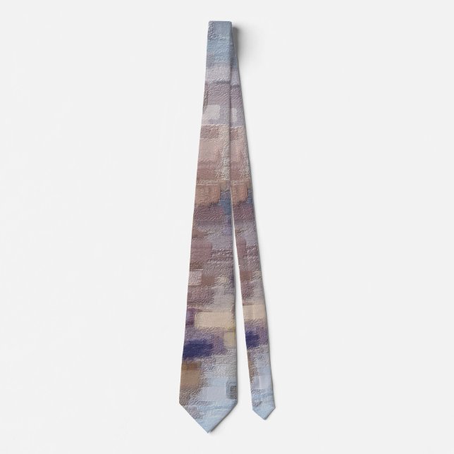 Brick Abstrakt Winter Fall Neck Tie Krawatte (Vorderseite)